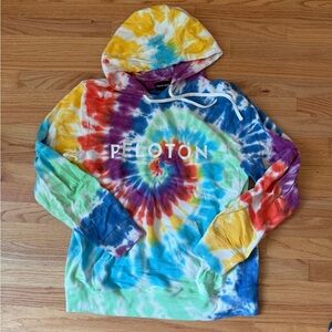Peloton Rainbow Tie Dye Hoodie Size L